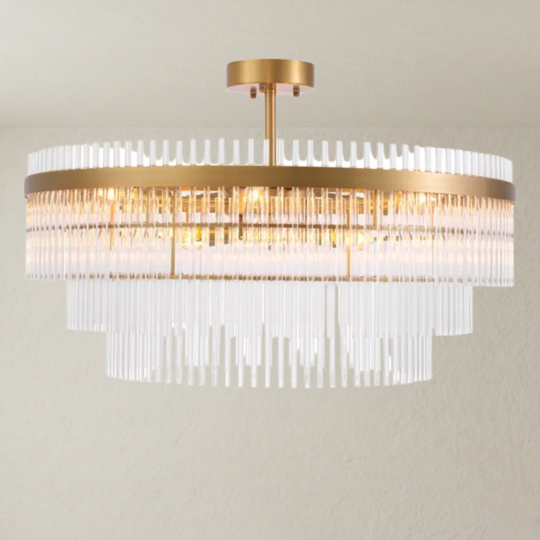 Caldrin Tiered Glass Ceiling Light
