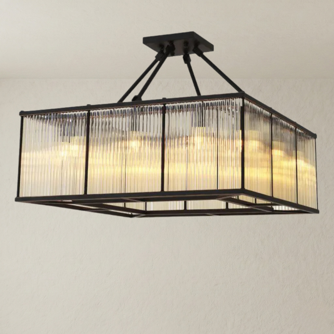 Montavo Square Glass Ceiling Light